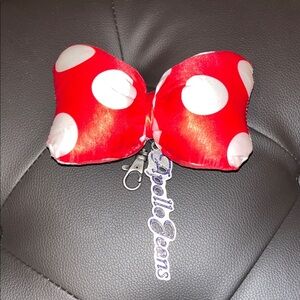 REVAMPED Red Polka Dot Kids Bow Keychain